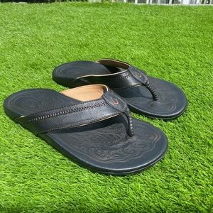 OluKai HIAPO Mens Leather Beach Sandal